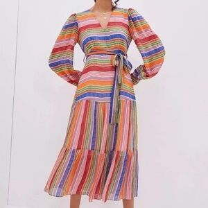 NWOT Anthropologie Farm Rio Luana Maxi Dress Sz M